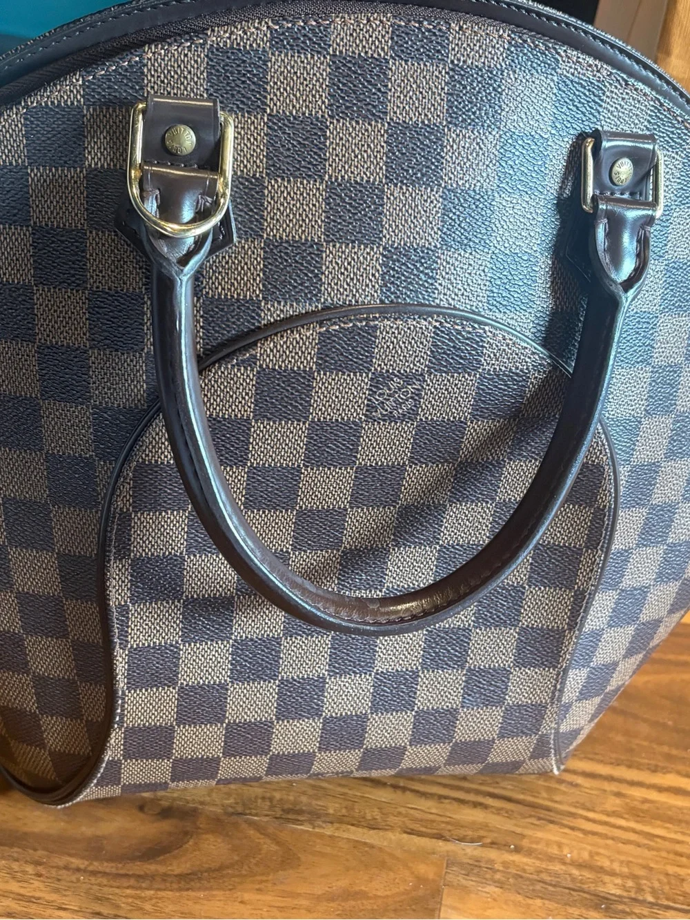 Louis Vuitton Damier Ebene Ellipse PM red interior top handle purchased in Japan